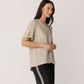100% Linen Spliced Linen T Shirt