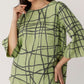 100% Linen 3/4 Short Sleeve Curved Hem Top