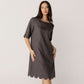 100% Linen Scallop Edge Dress