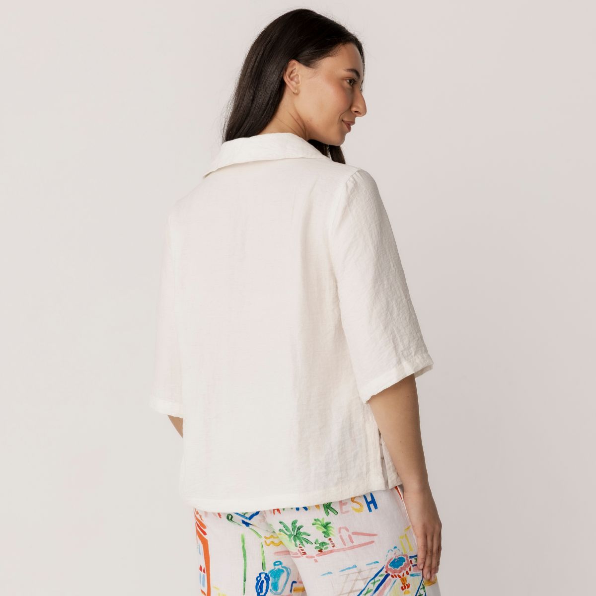Rayon Nylon Linen Pocket Shirt