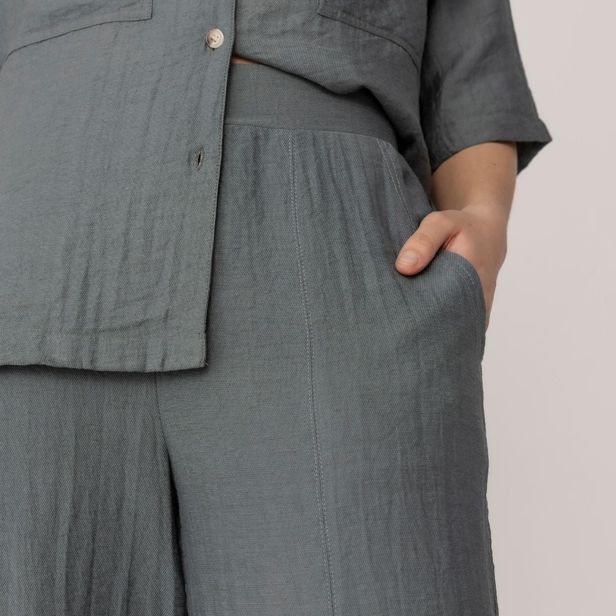 Rayon Nylon Linen Pants