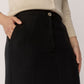 Linen Blend A-Line Skirt