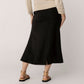 Linen Blend A-Line Skirt