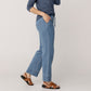 Relaxed Wide Leg Denim Pants