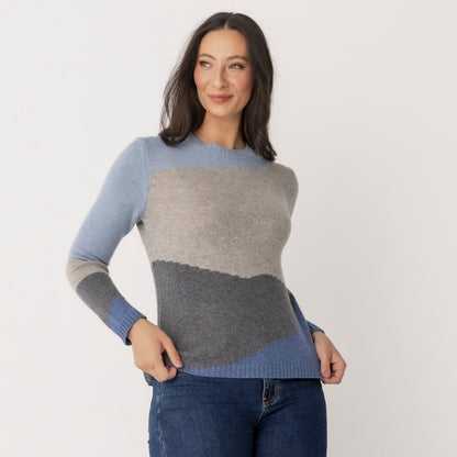 Lambswool Classic Fit Colour Block Jumper