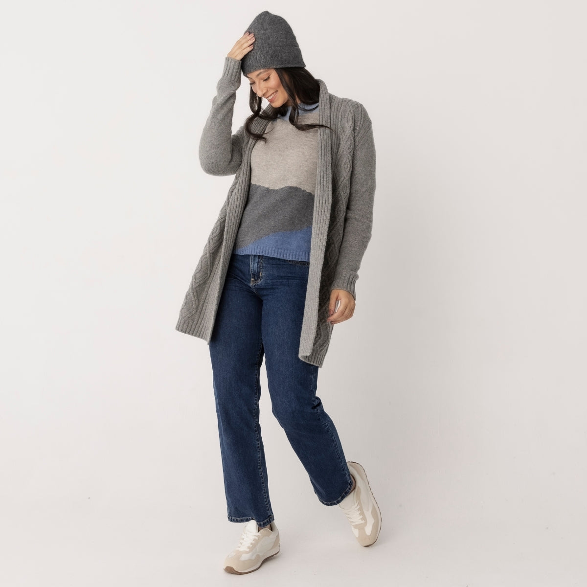 Lambswool Classic Fit Colour Block Jumper