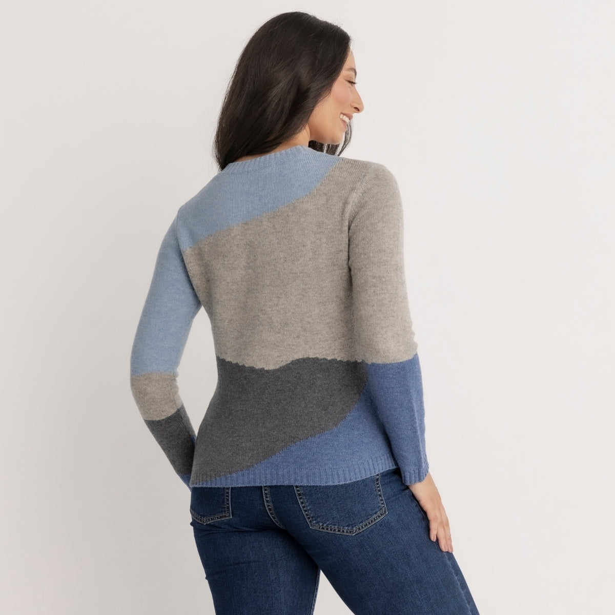 Lambswool Classic Fit Colour Block Jumper