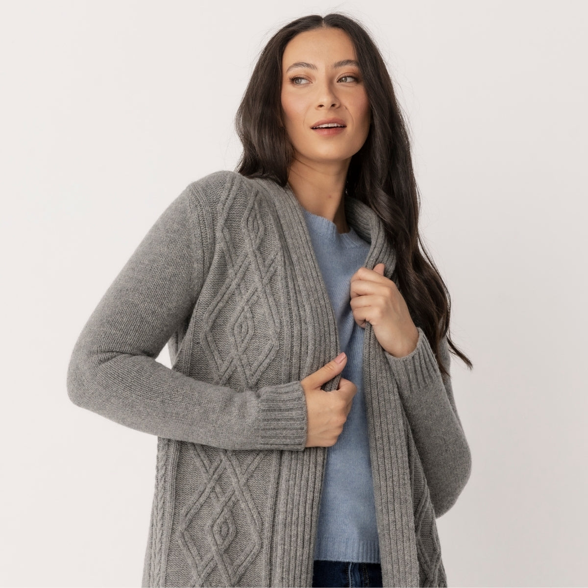 Lambswool Cable Cardigan