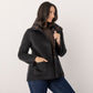 Wool Blend Reversible Funnel Coat Check