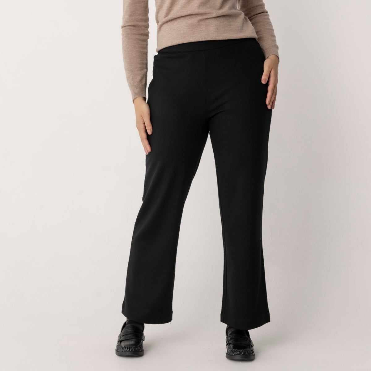 Straight Leg Wool Pants