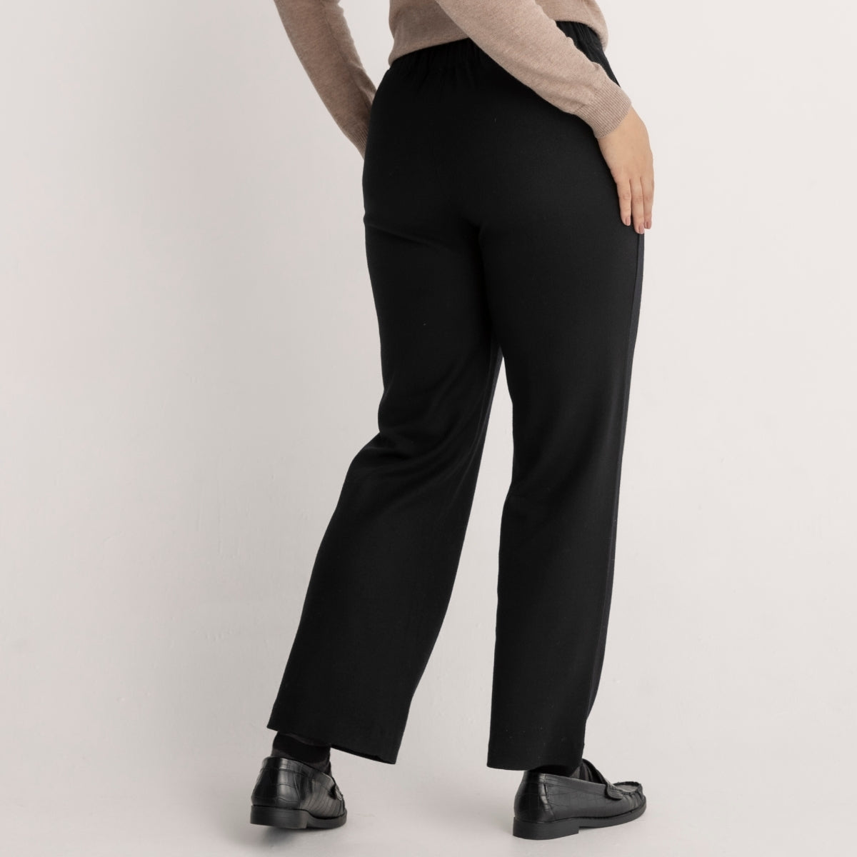 Straight Leg Wool Pants