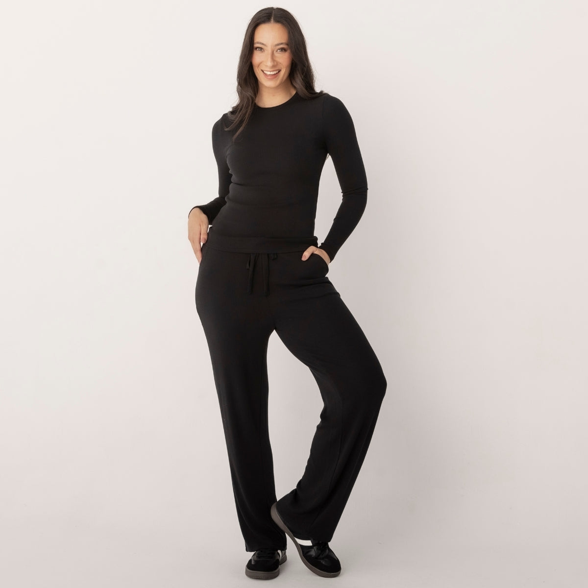 Bamboo Ribbed Long Sleeve Top