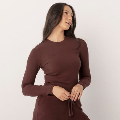 Bamboo Ribbed Long Sleeve Top