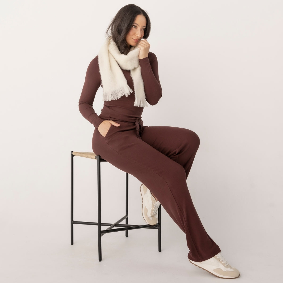 Bamboo Ribbed Long Sleeve Top