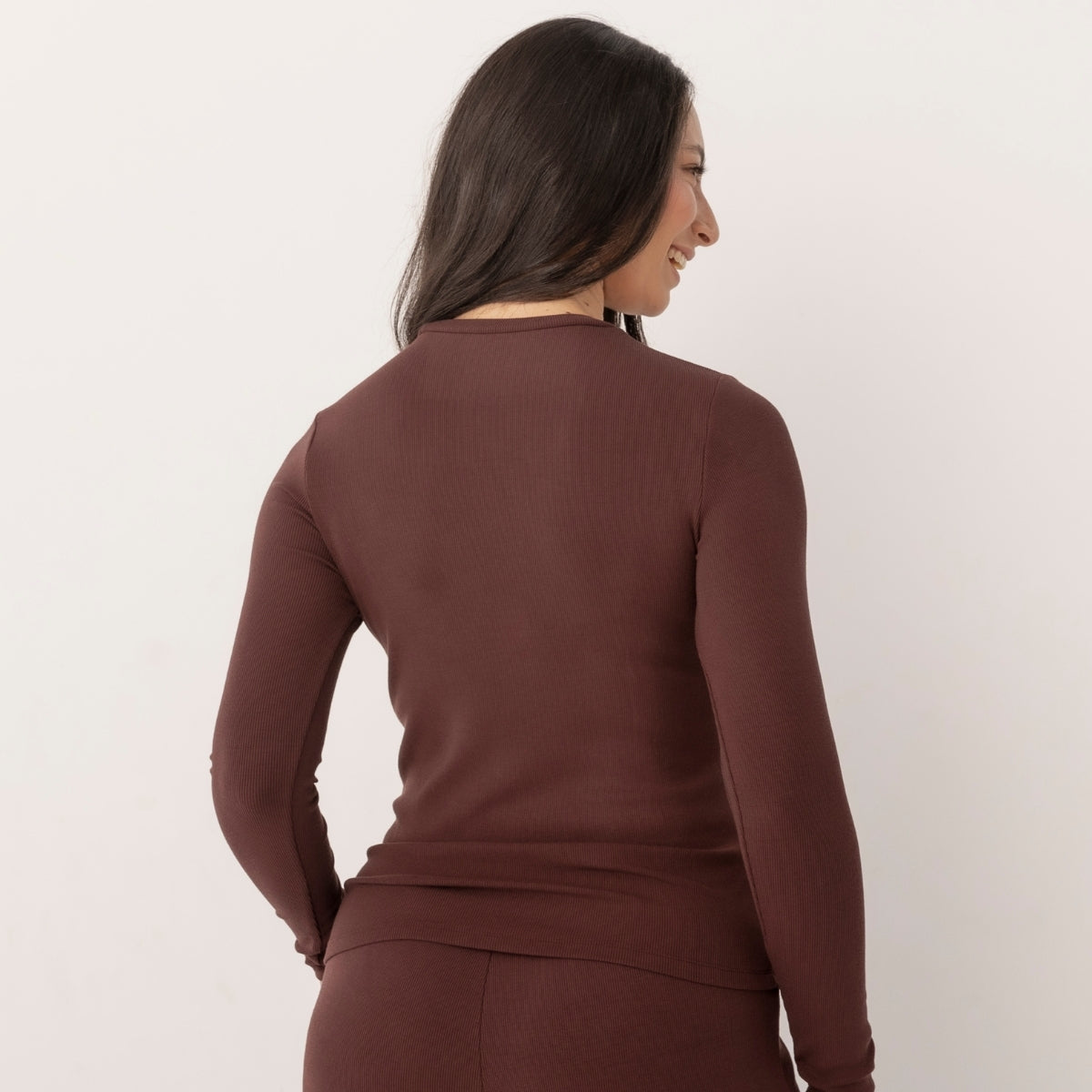 Bamboo Ribbed Long Sleeve Top