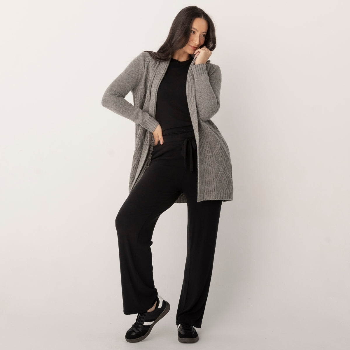 Bamboo Ribbed Wide Leg Pants