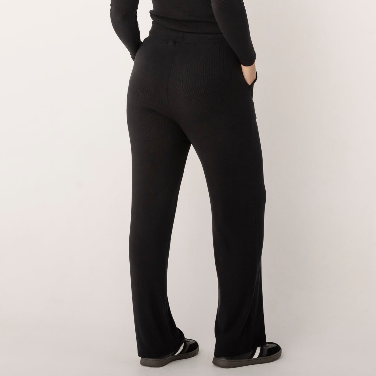 Bamboo Ribbed Wide Leg Pants
