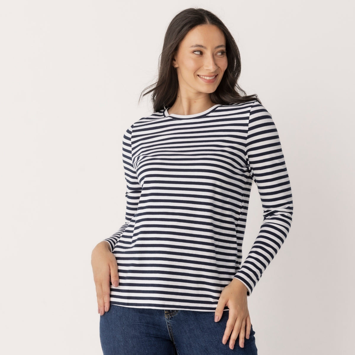 Cotton Jersey Striped Top