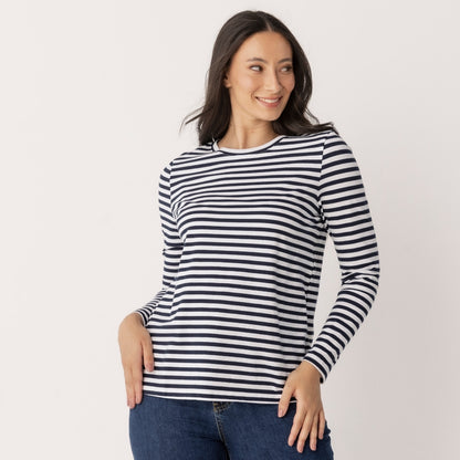 Cotton Jersey Striped Top