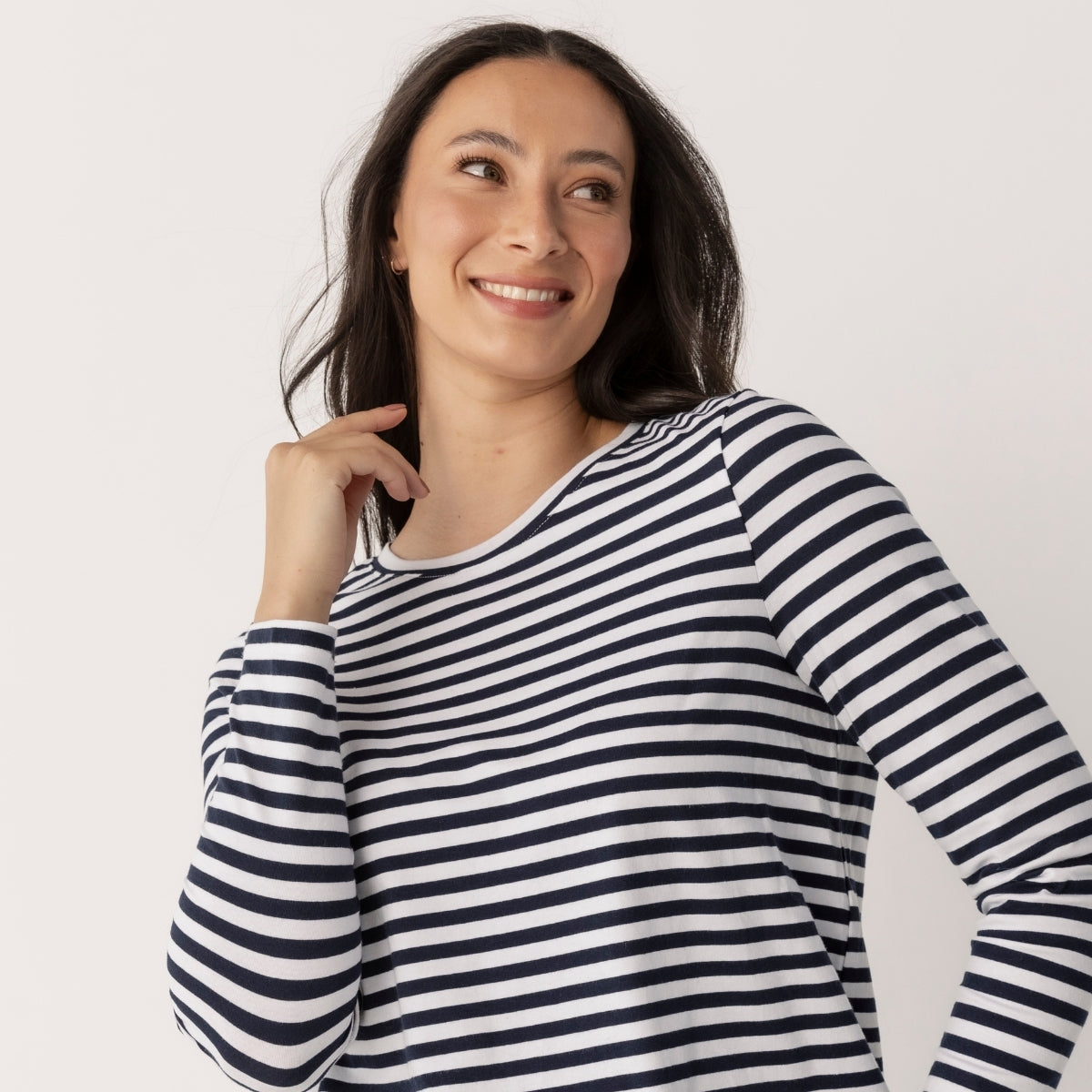 Cotton Jersey Striped Top