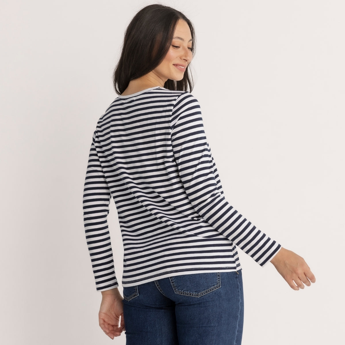 Cotton Jersey Striped Top