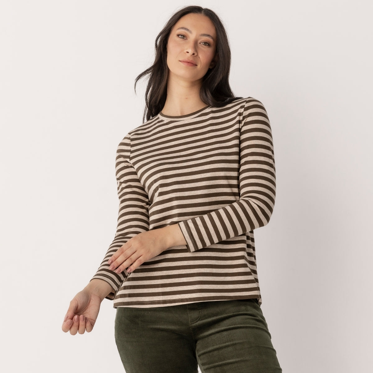 Cotton Jersey Striped Top