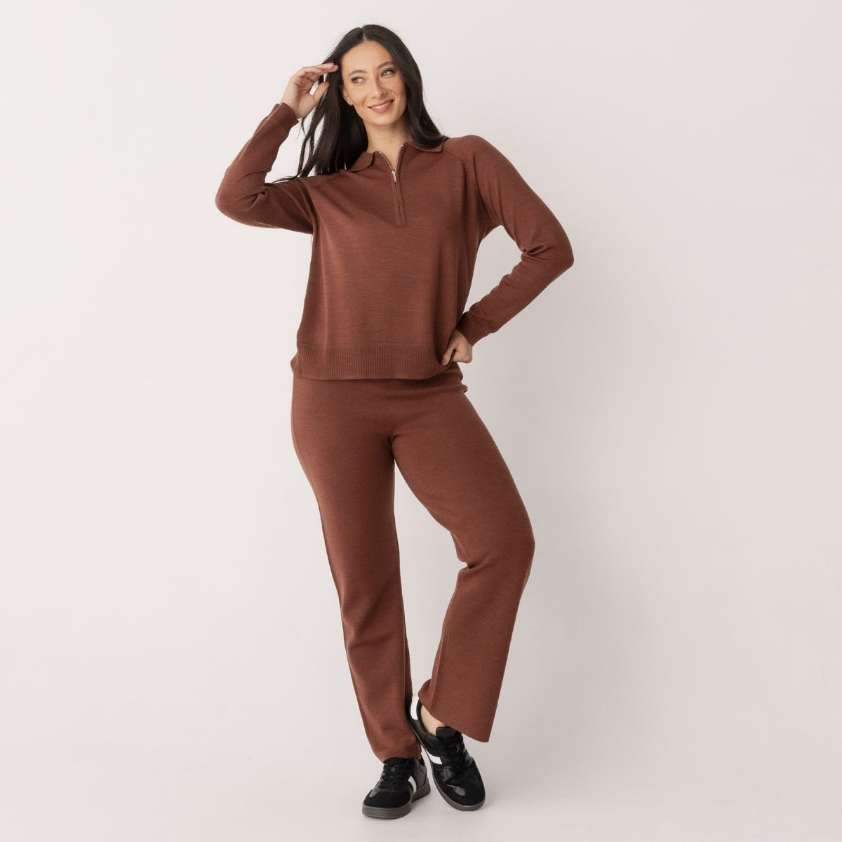 Wool Milano Wide Leg Pants