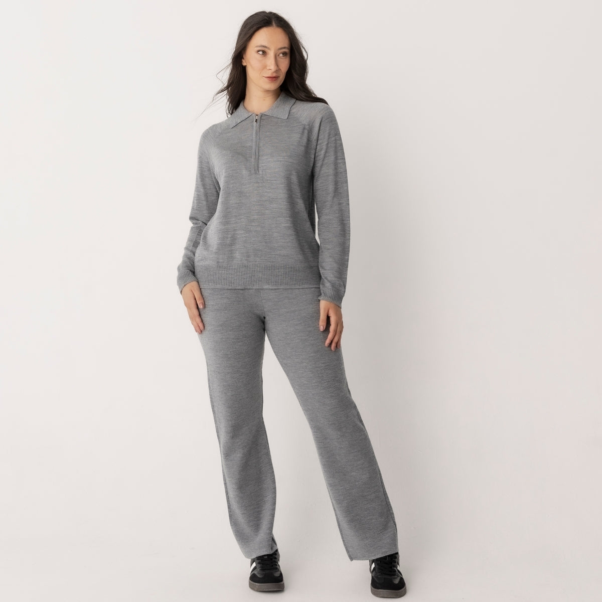 Wool Milano Wide Leg Pants