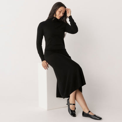 Wool Cashmere Flared Skirt