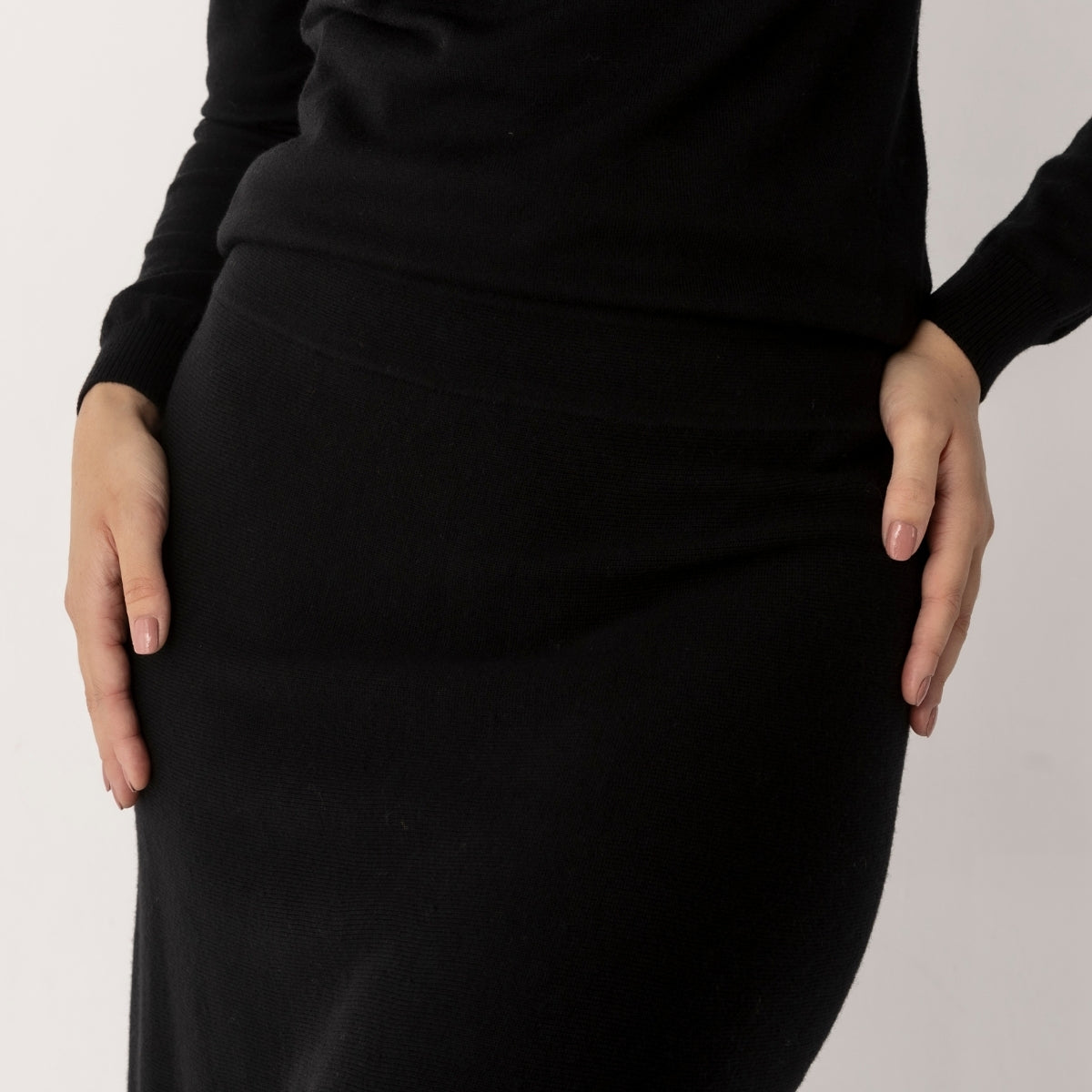 Wool Cashmere Flared Skirt