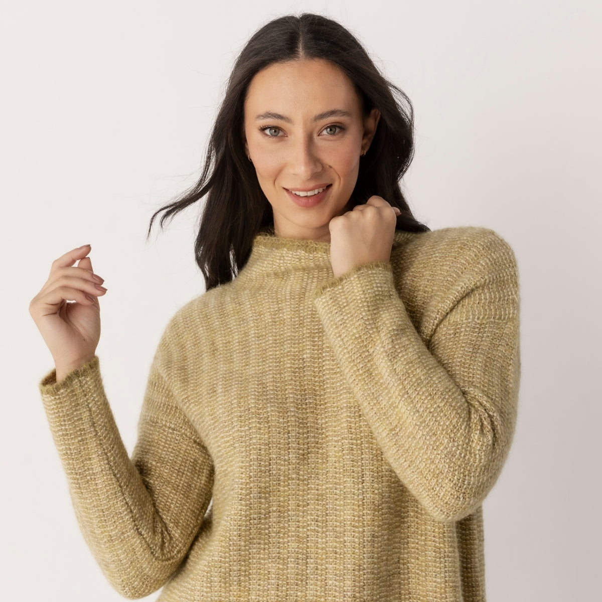 Alpaca Blend Links Stripe Jumper