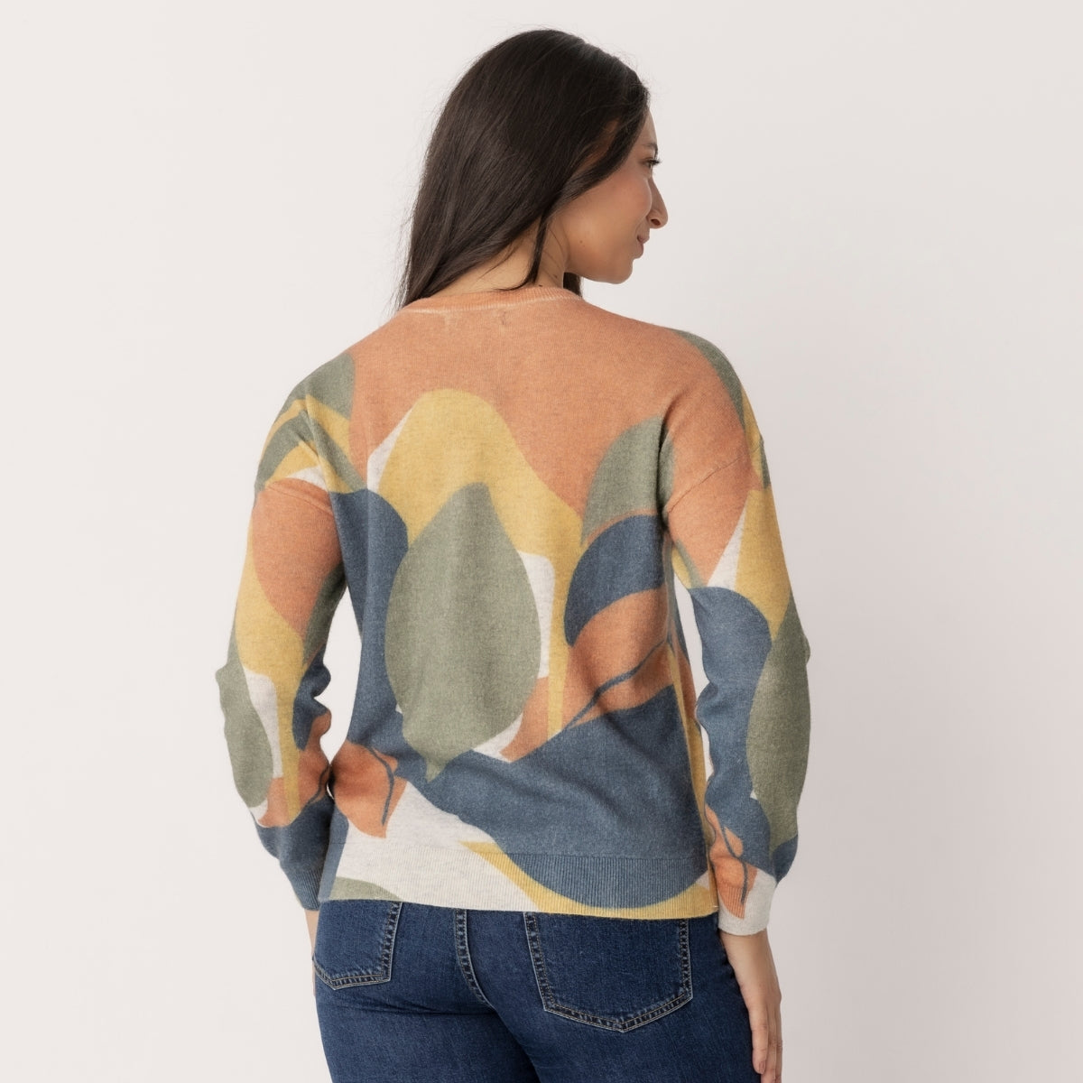Wool Blend Geometric Jumper
