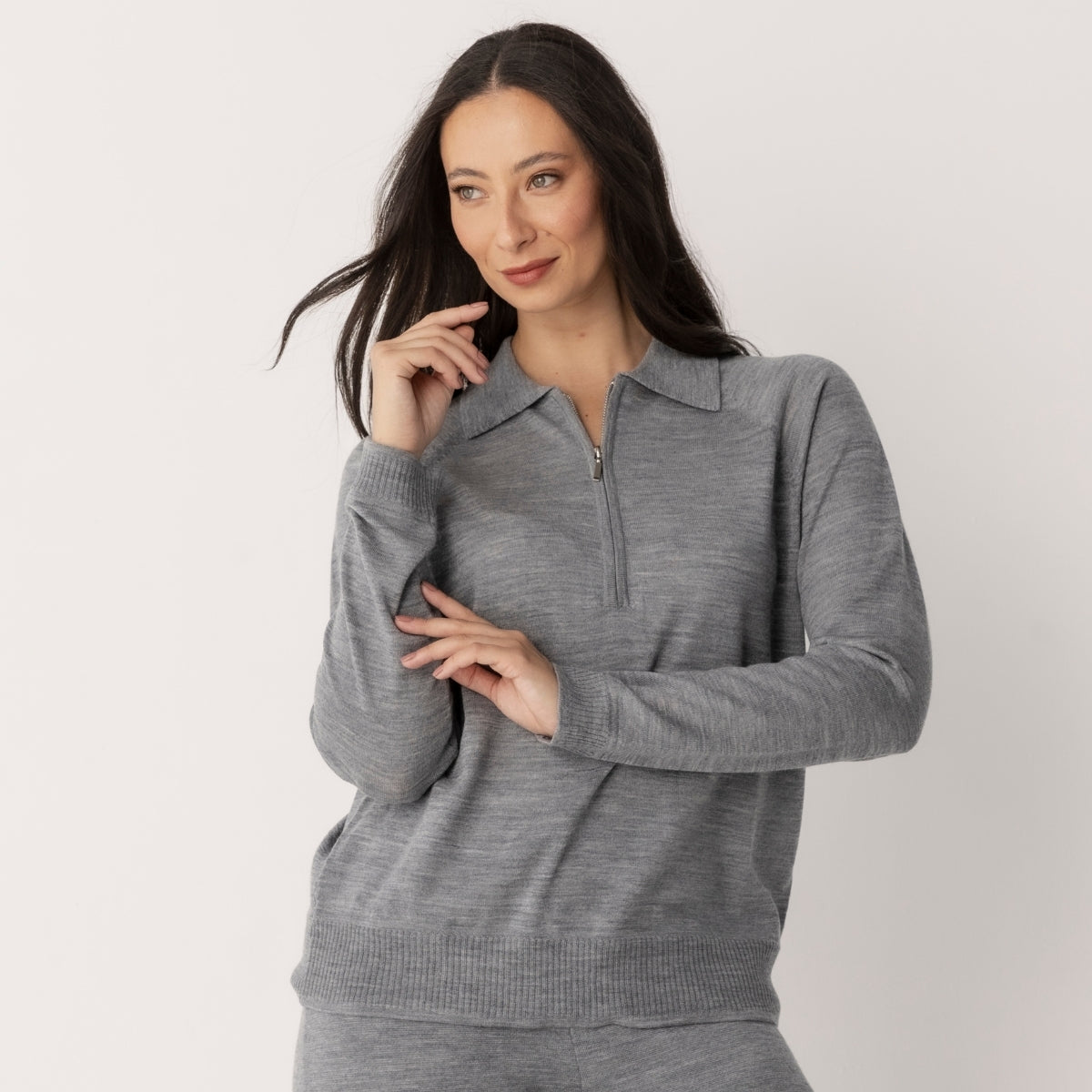 Wool Quarter Zip Jumper