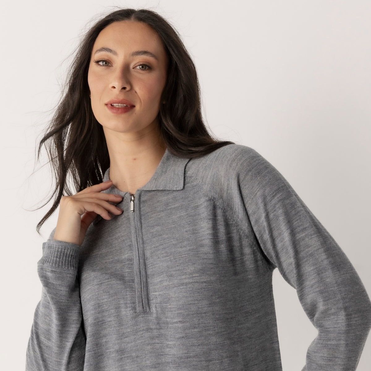 Wool Quarter Zip Jumper