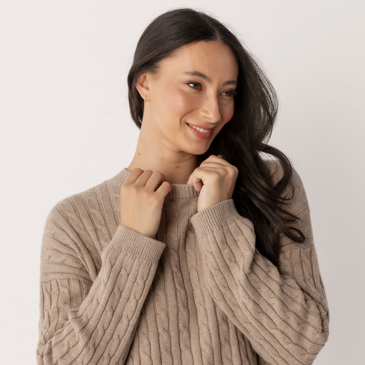 Wool Cotton Cable Jumper