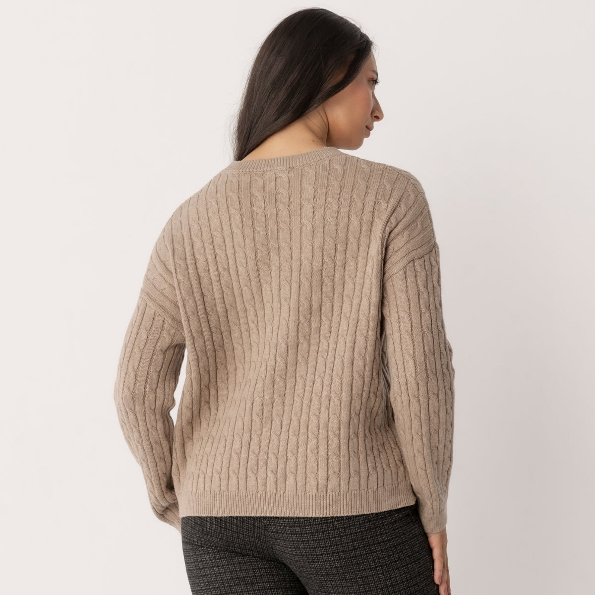Wool Cotton Cable Jumper