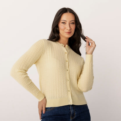 Wool Cable Cardigan