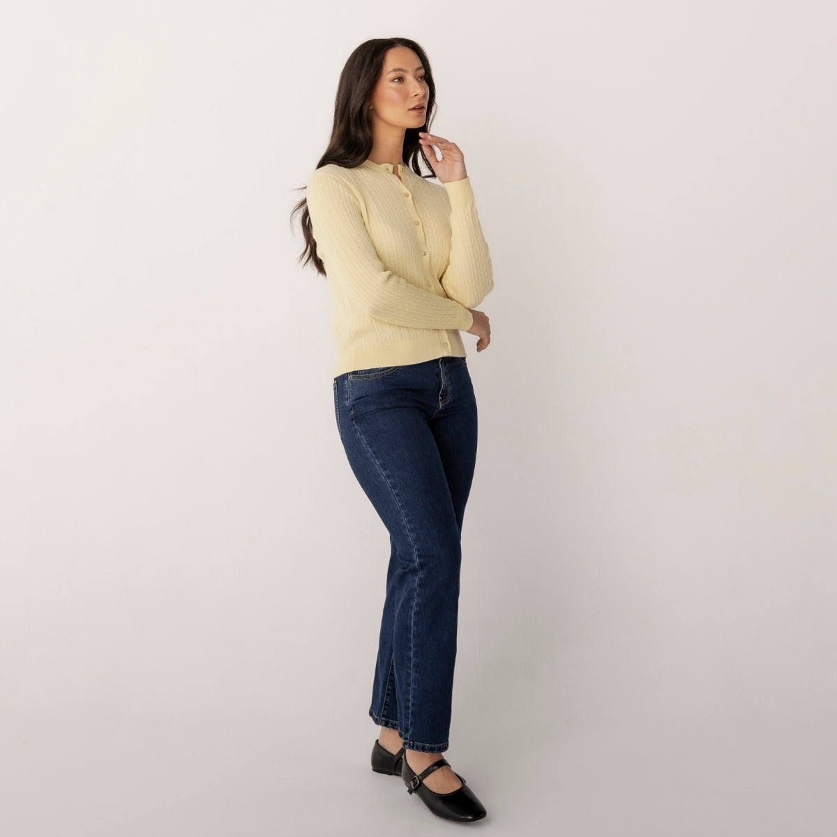Wool Cable Cardigan