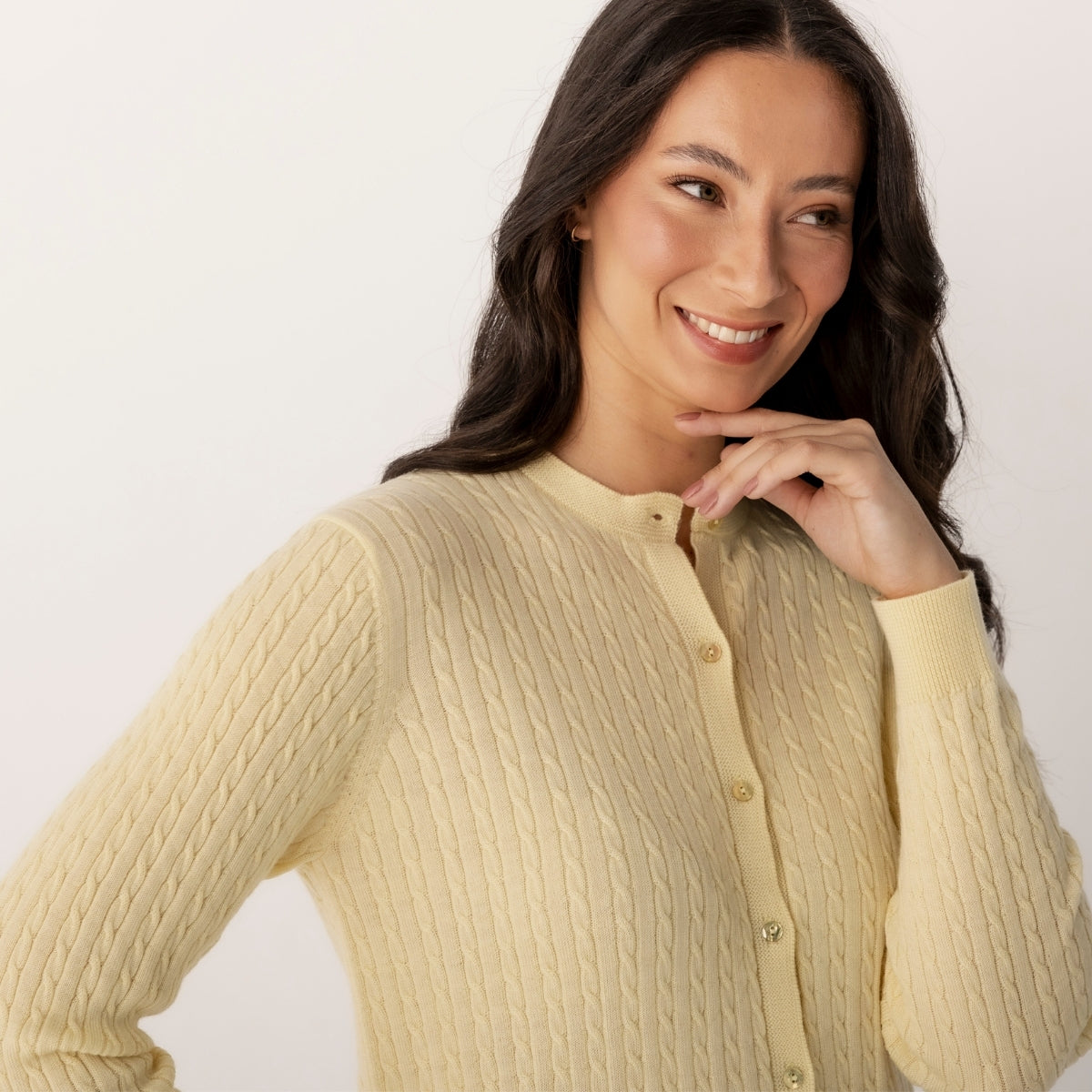 Wool Cable Cardigan