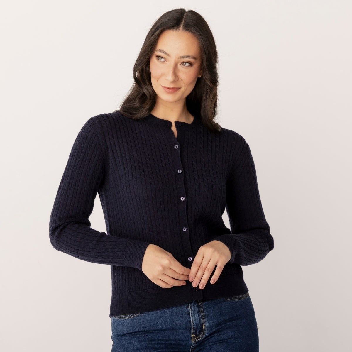 Wool Cable Cardigan