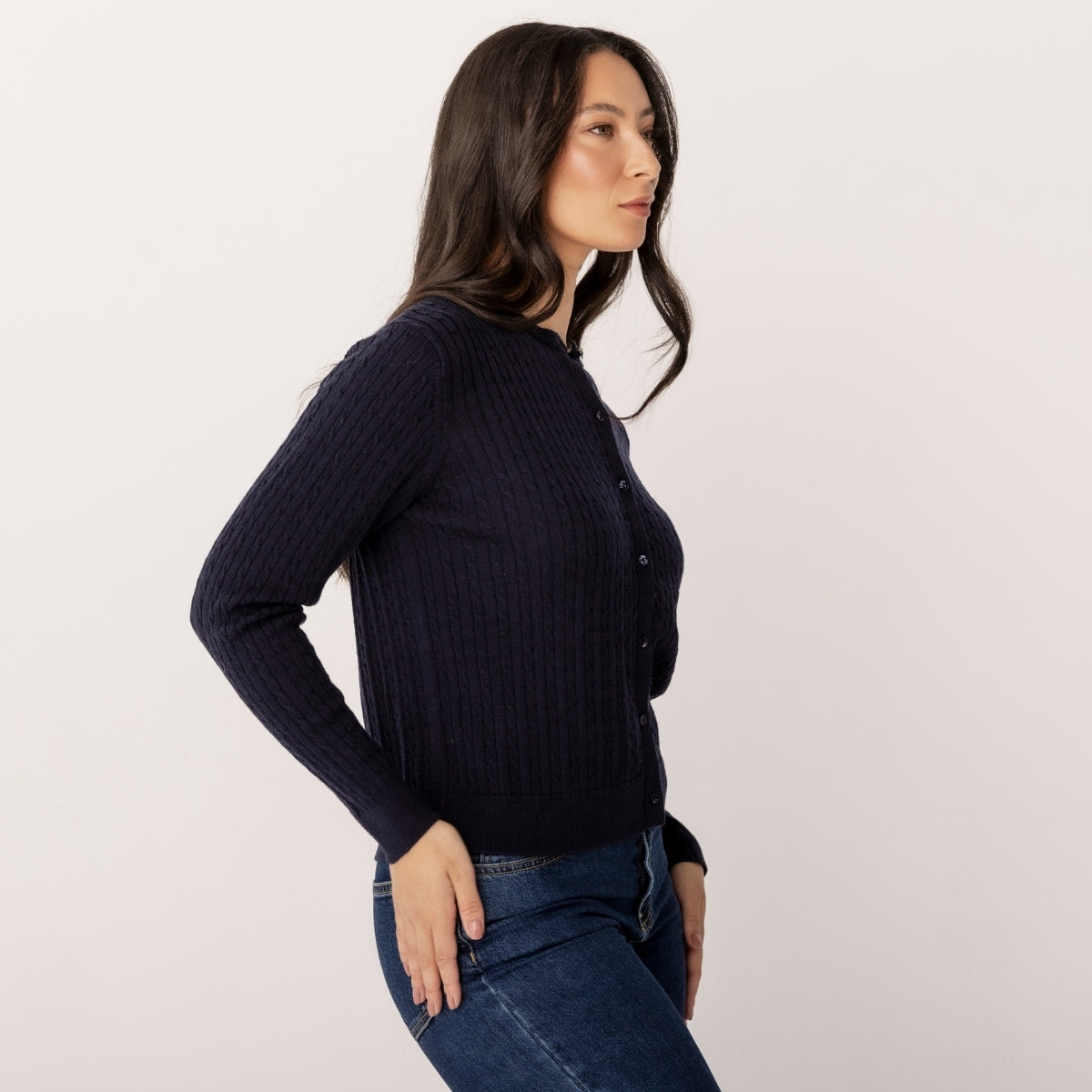 Wool Cable Cardigan