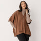 Wool Blend Button Through Poncho