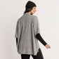 Wool Blend Button Through Poncho