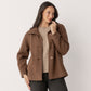 Boiled Wool Viscose Coat