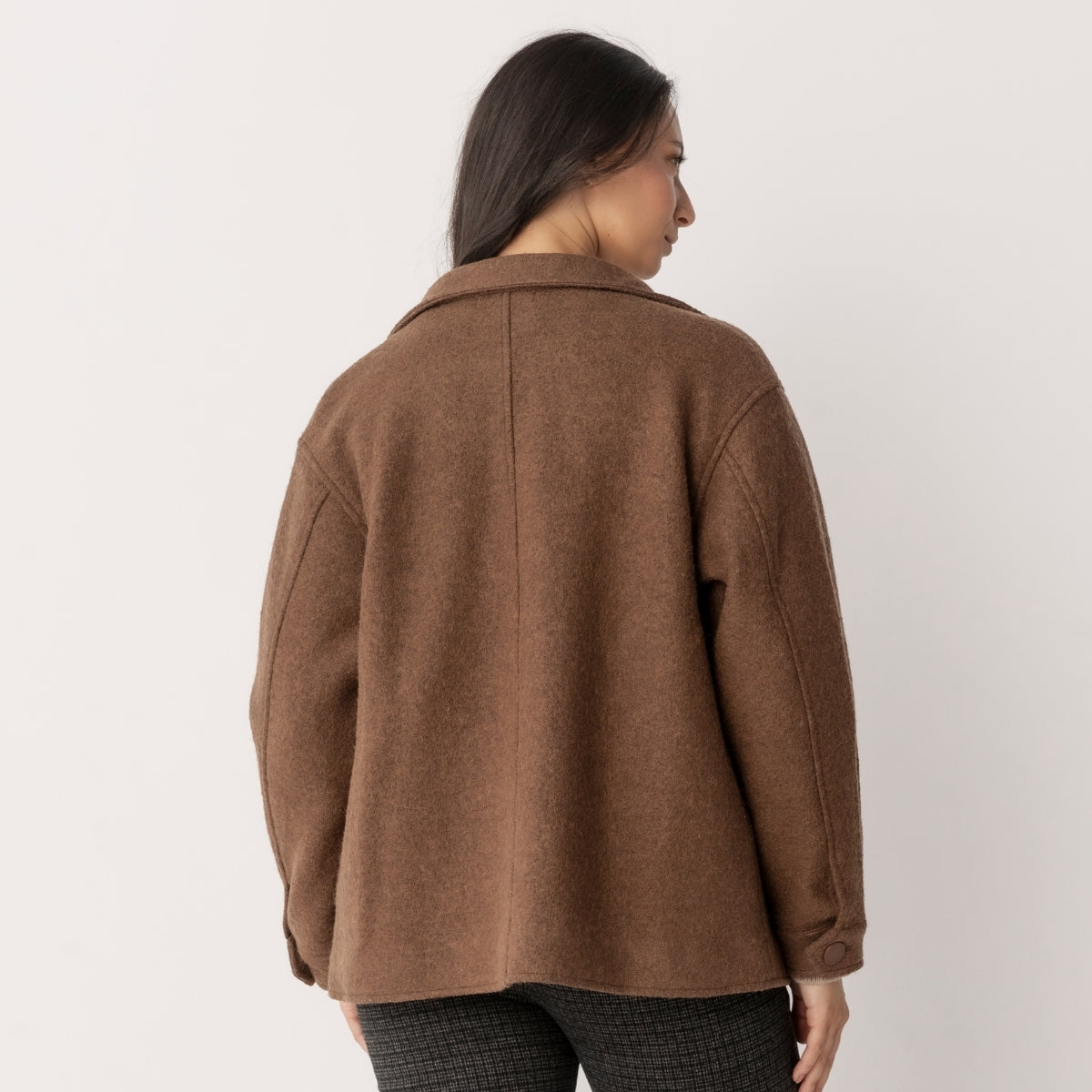 Boiled Wool Viscose Coat