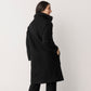 Boiled Wool Viscose Zip Coat