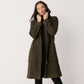 Boiled Wool Viscose Zip Coat