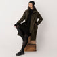 Boiled Wool Viscose Zip Coat