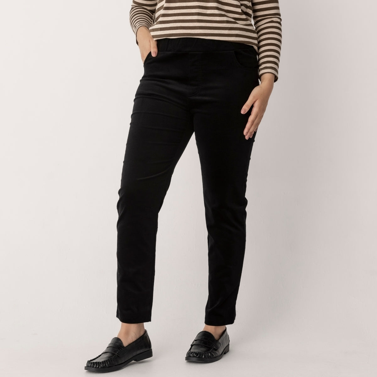 Straight Leg Corduroy 4-Pocket Pants