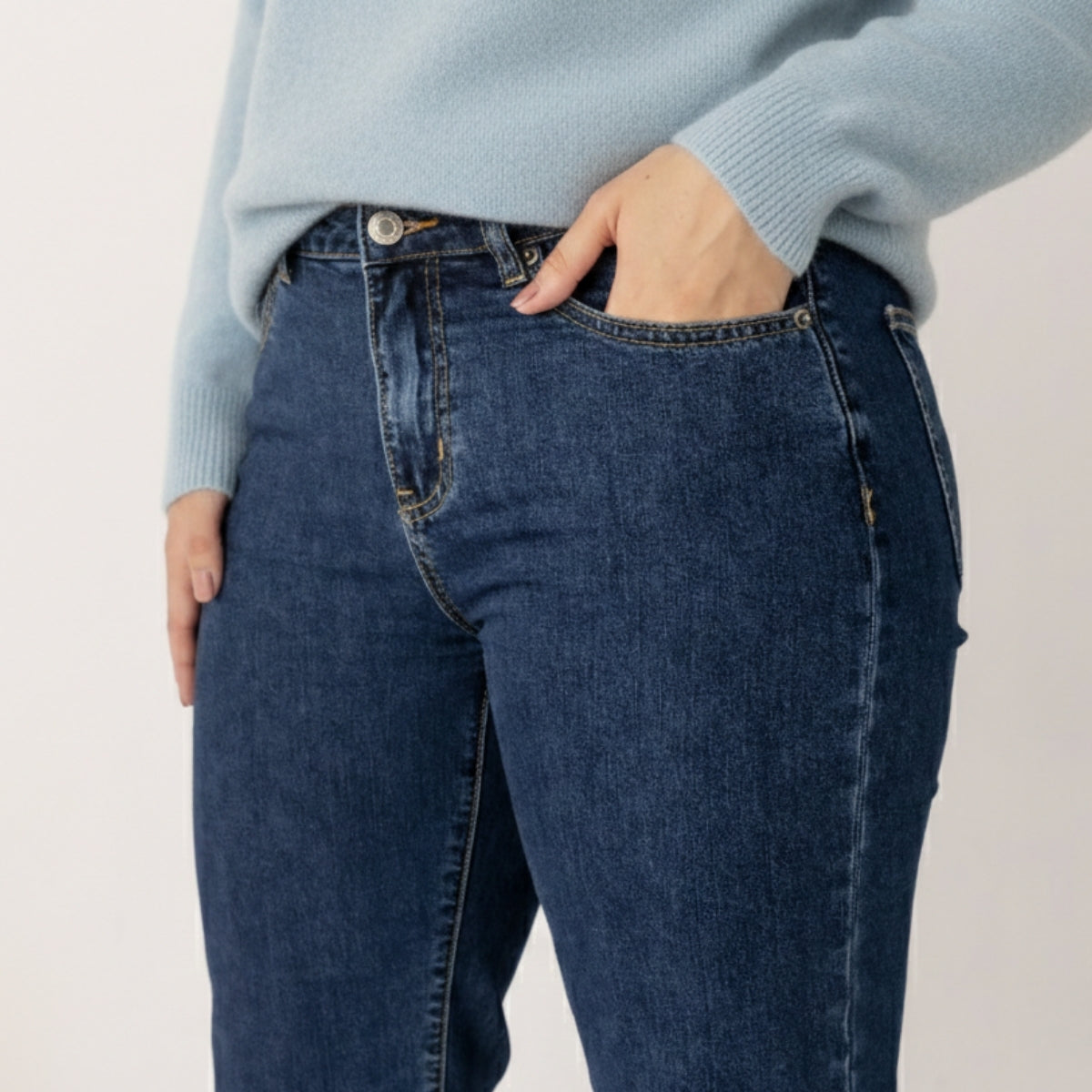 Lexi 5 Pocket Denim Pants Straight Leg